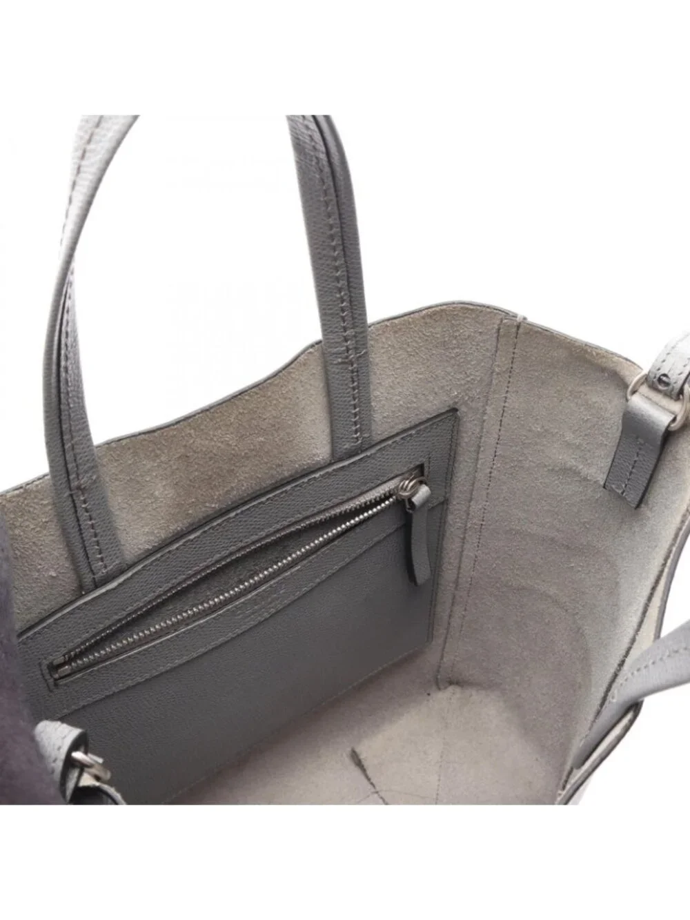 Celine Handbag Vertical Cover Small 2-Way Gray Leather